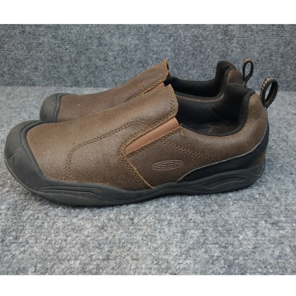 KEEN Austin Slip On Shoes Mens 6 Brown Leather Casual Loafers Low Top Walking